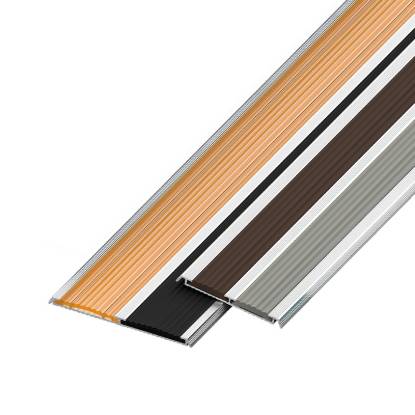 Picture of Aluminium Alloy Flat Stair Nosing, Luminous Anti-Slip Step Strip for Marble, Right-Angle Rubber Edge Trim
