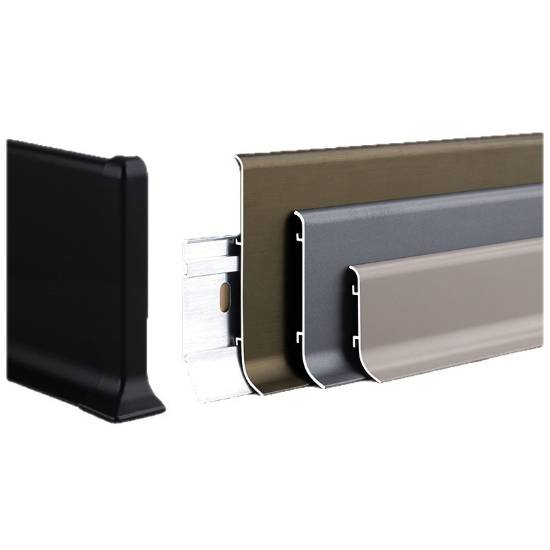 Picture of Aluminium Alloy Snap-On Skirting Board 4cm/6cm, Ultra-Thin Minimalist Stainless Steel Metal Skirting