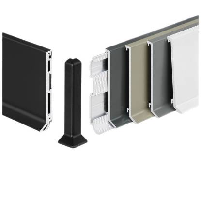 Picture of Thickened No-Drill Aluminium Skirting Board, Self-Adhesive Metal Skirting, Minimalist