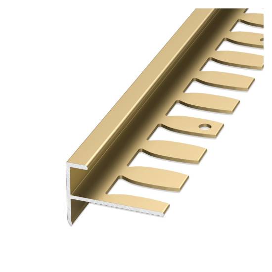 Picture of F-Shape Flexible Aluminium Edge Trim for Tile and Timber Floor, Bendable for Curves