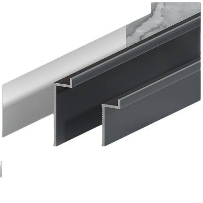 Aluminium Alloy Recessed Skirting Board for Wall Panels, Concealed Ultra-Narrow Metal Skirting