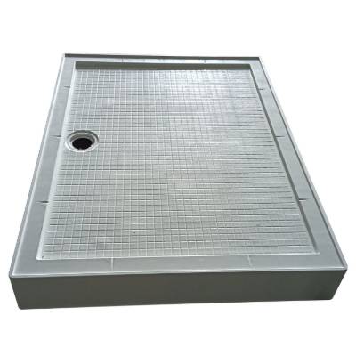 Square Integrated SMC Moulded Shower Base for Hotels and Residential Renovation