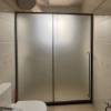 Picture of Custom Ultra Slim Frame Inline Shower Enclosure, Wet and Dry Separation Glass Sliding Door