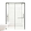 Picture of Custom Ultra Slim Frame Inline Shower Enclosure, Wet and Dry Separation Glass Sliding Door