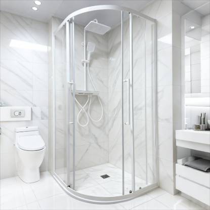 Picture of Custom Quadrant Shower Enclosure, Wet and Dry Separation, Automotive Grade Glass