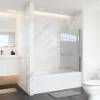 Picture of Export Style Self-Closing Inward and Outward Opening Pivot Bath Screen, Anti-Derail
