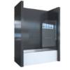 Picture of Export Style Self-Closing Inward and Outward Opening Pivot Bath Screen, Anti-Derail