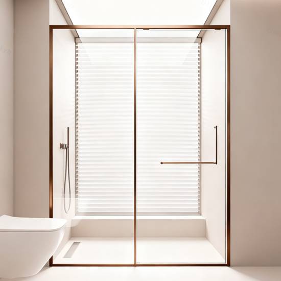 Picture of Custom Ultra Slim Soft Close Inline Shower Enclosure, Wet and Dry Separation Glass