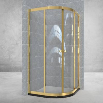 Stainless Steel Quadrant Shower Enclosure Fittings Set, Integrated, Project Installation