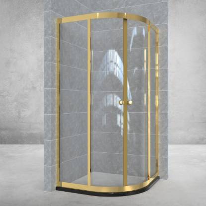 Picture of Stainless Steel Quadrant Shower Enclosure Fittings Set, Integrated, Project Installation