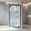 Picture of Aluminium Frame Curved Shower Enclosure, Single Door, Automotive Grade Toughened Glass