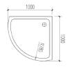 Picture of Aluminium Frame Curved Shower Enclosure, Single Door, Automotive Grade Toughened Glass