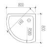 Picture of Aluminium Frame Curved Shower Enclosure, Single Door, Automotive Grade Toughened Glass