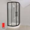 Picture of Custom Curved Stainless Steel Shower Enclosure, Wet and Dry Separation Glass Partition