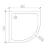 Picture of Thickened Acrylic Fibreglass Quadrant Shower Tray R550, Waterproof, Custom for Projects