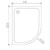 Picture of Thickened Acrylic Fibreglass Quadrant Shower Tray R550, Waterproof, Custom for Projects