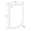 Picture of Thickened Acrylic Fibreglass Quadrant Shower Tray R550, Waterproof, Custom for Projects