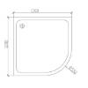 Picture of Thickened Acrylic Fibreglass Quadrant Shower Tray R550, Waterproof, Custom for Projects