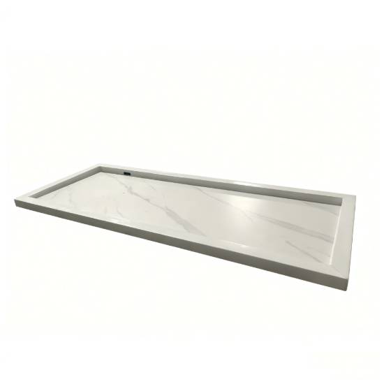 Picture of Custom Sintered Stone Seamless Waterproof Recessed Accessible Bathroom Shower Base
