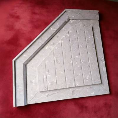 Custom Shower Enclosure in Straight, Square, Diamond or Curved Shape, Sintered Stone Base