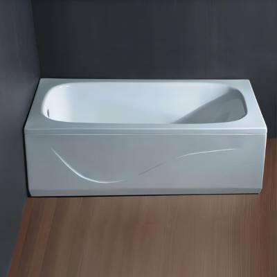 Ergonomic Skirted Deep Soaking Acrylic Bathtub, Rectangular, Freestanding or Built-In