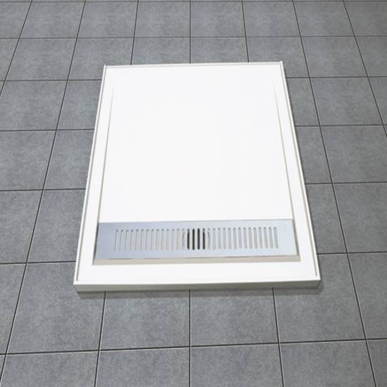 Picture of Square Acrylic Reinforced Shower Base for Australia, NZ and Canada, Matching Tray