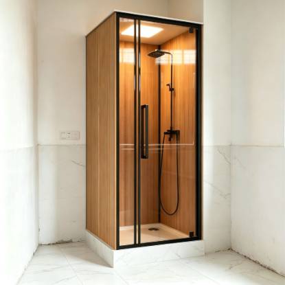 Picture of Custom Small Space Folding Door Shower Enclosure, Supply and Install for Developers