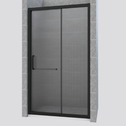 Picture of Custom Double Roller Ultra Quiet Sliding Bathroom Partition, Wet and Dry Separation Glass