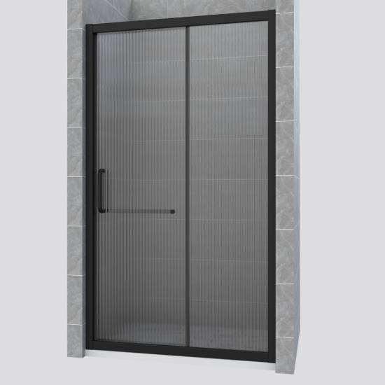Picture of Custom Double Roller Ultra Quiet Sliding Bathroom Partition, Wet and Dry Separation Glass