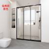 Picture of Narrow Frame Stainless Steel Triple Sliding Shower Screen, 1 Fixed 2 Sliding Glass Panels