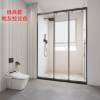 Picture of Narrow Frame Stainless Steel Triple Sliding Shower Screen, 1 Fixed 2 Sliding Glass Panels