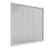 Picture of Narrow Frame Stainless Steel Triple Sliding Shower Screen, 1 Fixed 2 Sliding Glass Panels