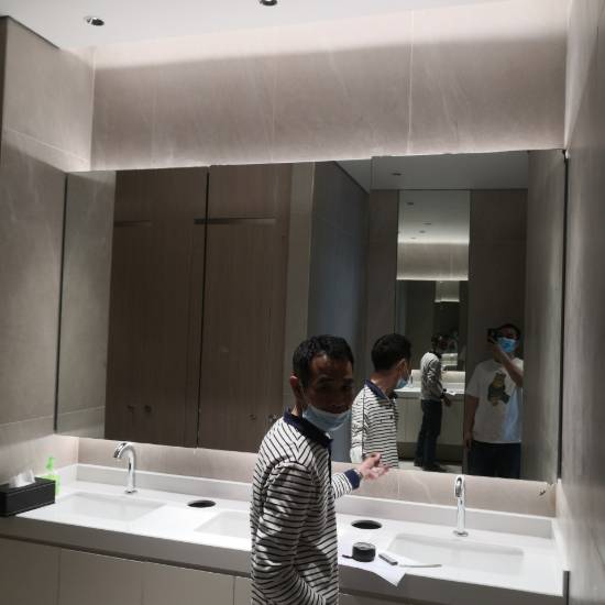 Picture of Custom Smart Mirror 5mm Silver Mirror, Touch Switch LED Light, Heated Demister