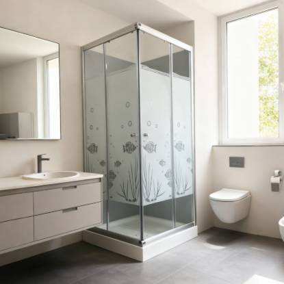 Picture of Caravan Square Sliding Shower Glass Partition, Australia and North America Base