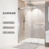 Picture of 60in x 72in Frameless Double Sliding Shower Door, Toughened Glass, Hardware Set