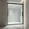 Picture of Straight Triple Sliding Shower Screen, Slim Frame, Wet and Dry Separation Glass Partition