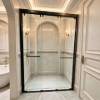 Picture of Straight Triple Sliding Shower Screen, Slim Frame, Wet and Dry Separation Glass Partition