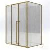 Picture of Stainless Steel Shower Enclosure with Tempered Glass Screen, Wet and Dry Separation