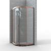 Picture of Custom 304 Curved Sliding Shower Screen, Titanium Gold, Antique Brass or Rose Gold, 8mm Glass