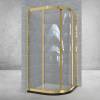 Picture of Custom 304 Curved Sliding Shower Screen, Titanium Gold, Antique Brass or Rose Gold, 8mm Glass