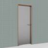 Picture of Custom Ultra Slim Stainless Steel Frame Swing Door, Extra Clear Frosted Glass, Door Jamb