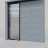 Picture of Custom Ultra Slim Stainless Steel Frame Swing Door, Extra Clear Frosted Glass, Door Jamb
