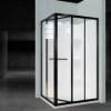 Picture of Narrow Frame Stainless Steel Square Corner Shower Enclosure, Wet and Dry Separation Screen