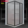 Picture of Narrow Frame Stainless Steel Square Corner Shower Enclosure, Wet and Dry Separation Screen