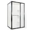 Picture of Narrow Frame Stainless Steel Square Corner Shower Enclosure, Wet and Dry Separation Screen