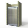 Picture of Custom Triple Door Sliding Shower Enclosure, Aluminium Edge Frame, No Wall Drilling