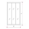 Picture of Custom Triple Door Sliding Shower Enclosure, Aluminium Edge Frame, No Wall Drilling