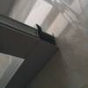 Picture of Custom Film Coated Toughened Glass Sliding Shower Screen, Silver Aluminium, Quiet Rollers