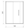 Picture of Custom Film Coated Toughened Glass Sliding Shower Screen, Silver Aluminium, Quiet Rollers