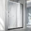 Picture of Custom Stainless Steel Frame Inline Sliding Shower Screen, Laminated Art Safety Glass